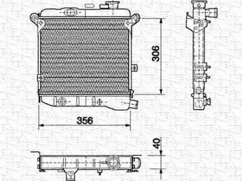 Magneti Marelli 350213451000 - Радиатор, охлаждение двигателя autosila-amz.com