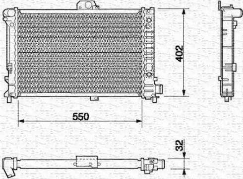 Magneti Marelli 350213634000 - Радиатор, охлаждение двигателя autosila-amz.com