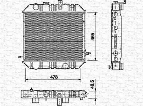 Magneti Marelli 350213677000 - Радиатор, охлаждение двигателя autosila-amz.com