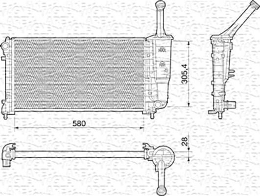 Magneti Marelli 350213011000 - Радиатор, охлаждение двигателя autosila-amz.com