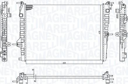 Magneti Marelli 350213199300 - Радиатор, охлаждение двигателя autosila-amz.com
