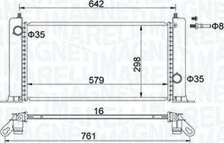 Magneti Marelli 350213194500 - Радиатор, охлаждение двигателя autosila-amz.com