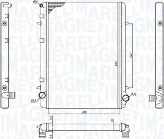 Magneti Marelli 350213195900 - Радиатор, охлаждение двигателя autosila-amz.com