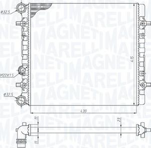Magneti Marelli 350213190900 - Радиатор, охлаждение двигателя autosila-amz.com