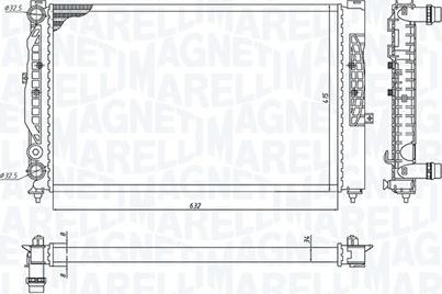 Magneti Marelli 350213191700 - Радиатор, охлаждение двигателя autosila-amz.com