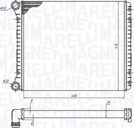 Magneti Marelli 350213198900 - Радиатор, охлаждение двигателя autosila-amz.com