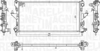 Magneti Marelli 350213198200 - Радиатор, охлаждение двигателя autosila-amz.com