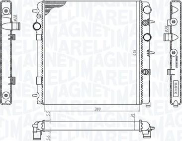 Magneti Marelli 350213198700 - Радиатор, охлаждение двигателя autosila-amz.com