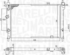 Magneti Marelli 350213193200 - Радиатор, охлаждение двигателя autosila-amz.com