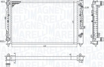 Magneti Marelli 350213193700 - Радиатор, охлаждение двигателя autosila-amz.com