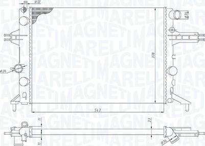 Magneti Marelli 350213192400 - Радиатор, охлаждение двигателя autosila-amz.com