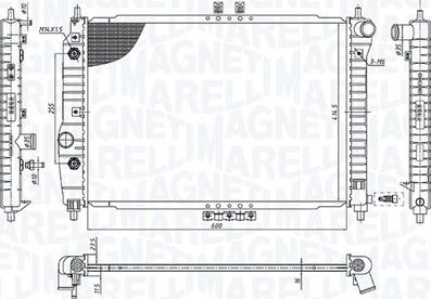 Magneti Marelli 350213197400 - Радиатор, охлаждение двигателя autosila-amz.com