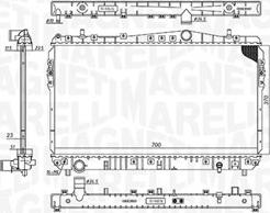 Magneti Marelli 350213197600 - Радиатор, охлаждение двигателя autosila-amz.com