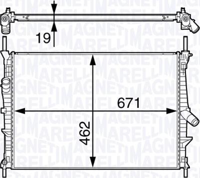 Magneti Marelli 350213143600 - Радиатор, охлаждение двигателя autosila-amz.com