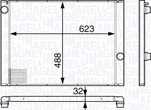 Magneti Marelli 350213142900 - Радиатор, охлаждение двигателя autosila-amz.com