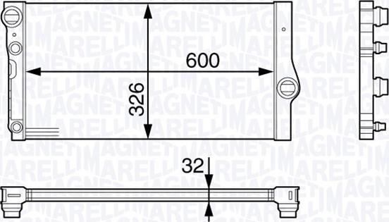 Magneti Marelli 350213142200 - Радиатор, охлаждение двигателя autosila-amz.com