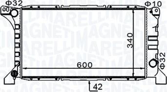 Magneti Marelli 350213154200 - Радиатор, охлаждение двигателя autosila-amz.com