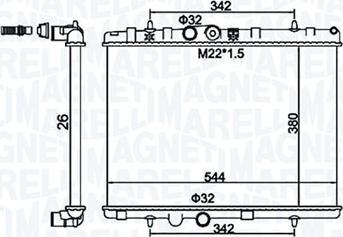 Magneti Marelli 350213156100 - Радиатор, охлаждение двигателя autosila-amz.com