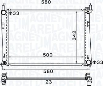 Magneti Marelli 350213152600 - Радиатор, охлаждение двигателя autosila-amz.com