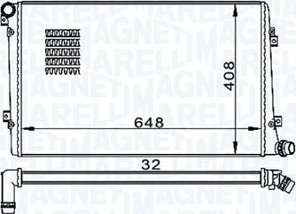 Magneti Marelli 350213157300 - Радиатор, охлаждение двигателя autosila-amz.com