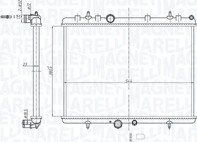 Magneti Marelli 350213164700 - Радиатор, охлаждение двигателя autosila-amz.com