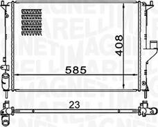 Magneti Marelli 350213160900 - Радиатор, охлаждение двигателя autosila-amz.com