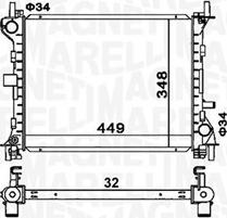 Magneti Marelli 350213160300 - Радиатор, охлаждение двигателя autosila-amz.com