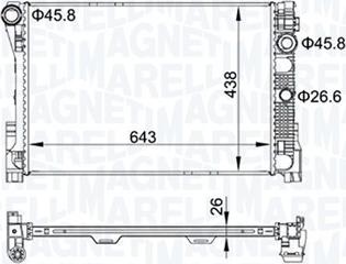 Magneti Marelli 350213161300 - Радиатор, охлаждение двигателя autosila-amz.com