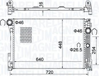 Magneti Marelli 350213163300 - Радиатор, охлаждение двигателя autosila-amz.com