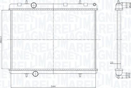 Magneti Marelli 350213167800 - Радиатор, охлаждение двигателя autosila-amz.com