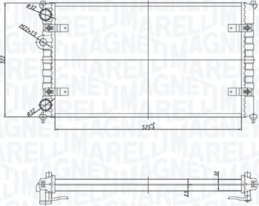 Magneti Marelli 350213167700 - Радиатор, охлаждение двигателя autosila-amz.com