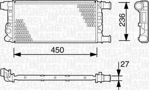 Magneti Marelli 350213103000 - Радиатор, охлаждение двигателя autosila-amz.com