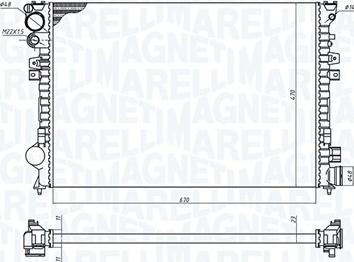 Magneti Marelli 350213102700 - Радиатор, охлаждение двигателя autosila-amz.com