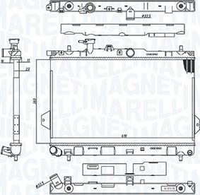 Magneti Marelli 350213110400 - Радиатор, охлаждение двигателя autosila-amz.com