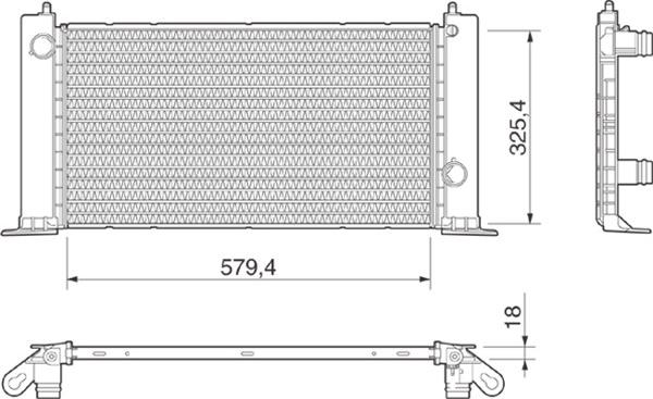 Magneti Marelli 350213189000 - Радиатор, охлаждение двигателя autosila-amz.com