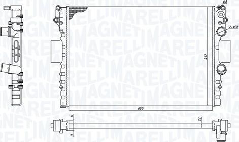 Magneti Marelli 350213184100 - Радиатор, охлаждение двигателя autosila-amz.com