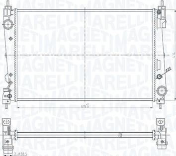 Magneti Marelli 350213184300 - Радиатор, охлаждение двигателя autosila-amz.com