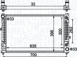 Magneti Marelli 350213185500 - Радиатор, охлаждение двигателя autosila-amz.com