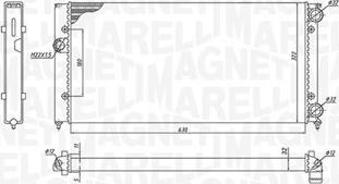 Magneti Marelli 350213185300 - Радиатор, охлаждение двигателя autosila-amz.com