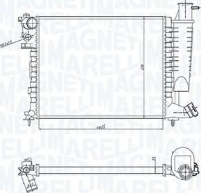 Magneti Marelli 350213183400 - Радиатор, охлаждение двигателя autosila-amz.com