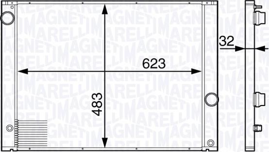 Magneti Marelli 350213139700 - Радиатор, охлаждение двигателя autosila-amz.com