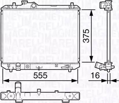 Magneti Marelli 350213136200 - Радиатор, охлаждение двигателя autosila-amz.com