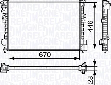 Magneti Marelli 350213131400 - Радиатор, охлаждение двигателя autosila-amz.com