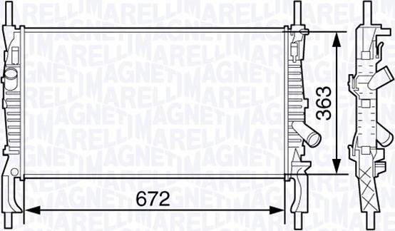 Magneti Marelli 350213131800 - Радиатор, охлаждение двигателя autosila-amz.com