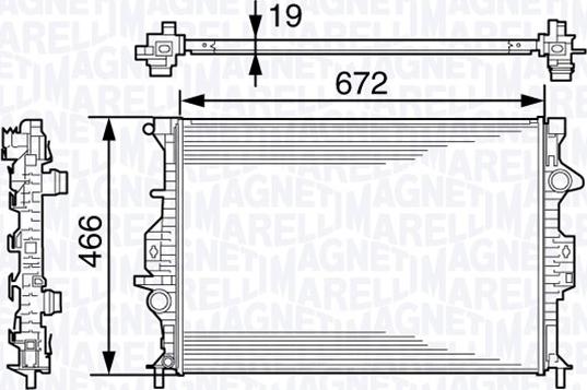 Magneti Marelli 350213138600 - Радиатор, охлаждение двигателя autosila-amz.com