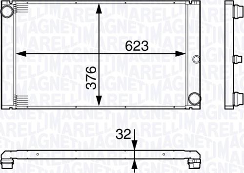 Magneti Marelli 350213138200 - Радиатор, охлаждение двигателя autosila-amz.com