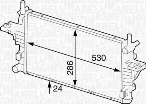 Magneti Marelli 350213126100 - Радиатор, охлаждение двигателя autosila-amz.com