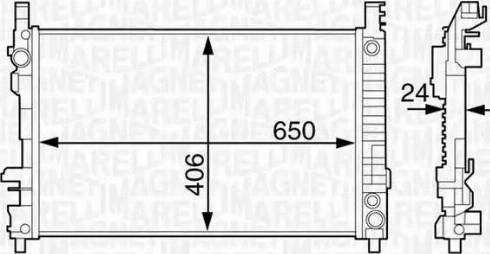 Magneti Marelli 350213126300 - Радиатор, охлаждение двигателя autosila-amz.com