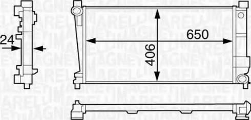 Magneti Marelli 350213121900 - Радиатор, охлаждение двигателя autosila-amz.com