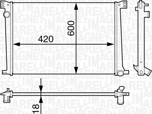 Magneti Marelli 350213128100 - Радиатор, охлаждение двигателя autosila-amz.com